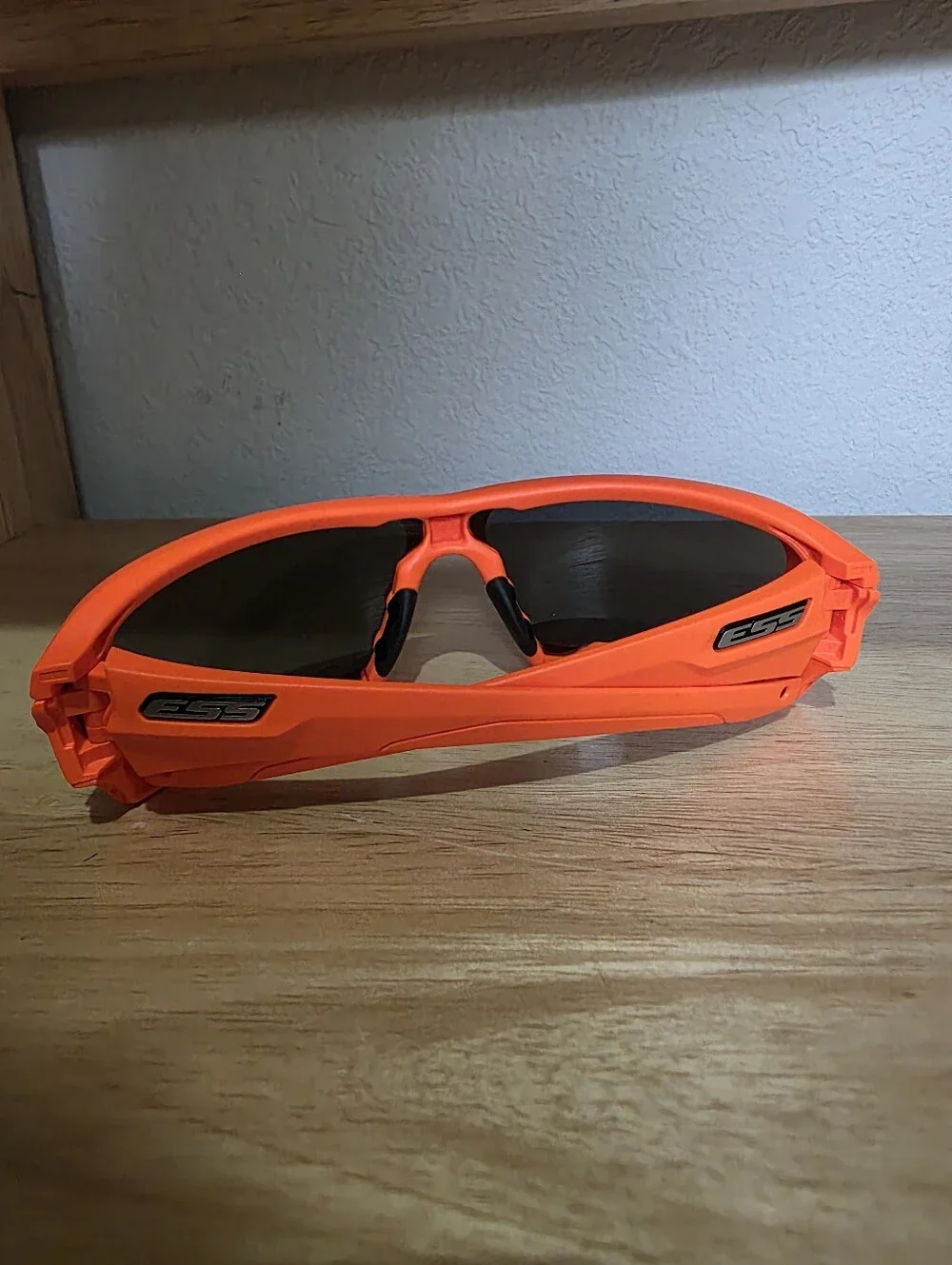 ESS Rollbar Ballistic Sunglasses Hi-Vis Orange Frame Safety Glasses With Case